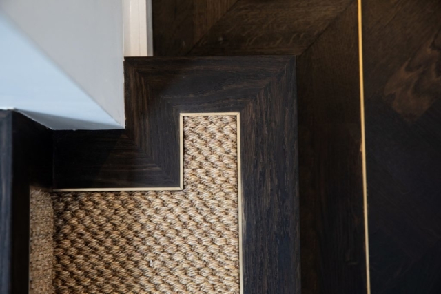 Solid American Oak Staircase Sisal Insert Brass Sydney